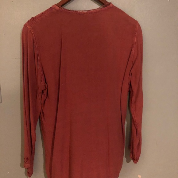 Vintage Bohemian Sequin Blouse Terracotta - Picture 4 of 4